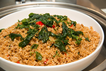  thai food - twice cooked beef stir fry rice