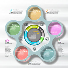 Abstract 3D Paper Infographics