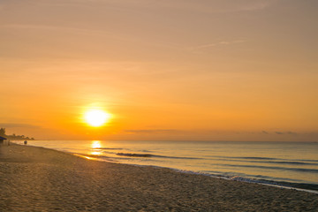 Beautiful sunrise at Rayong, Thailand
