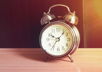 Retro clock with soft light style.