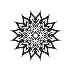 Abstract element for design - black flower