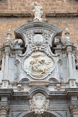 Fototapeta na wymiar Granada - portal on church Iglesia de los santos Justo y Pastor
