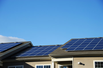 Fototapeta premium solar panel on the roof