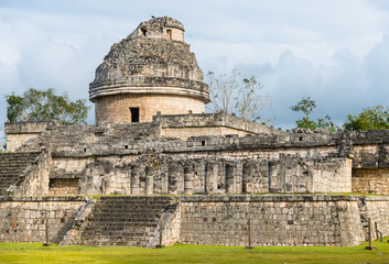Chichen Itza observatory El Caracol ruins in Mexico