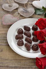 Red roses and chocolates