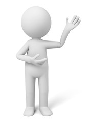 A 3D people are explaining something