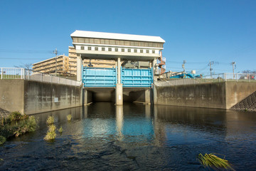北多摩二号水再生センター排水樋門