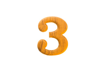 Number 3 golden teak wood