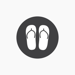 Flip flops icon. Vacation symbol.