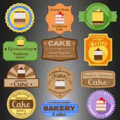 Cakes multiple styles badges set