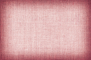 Natural sackcloth textured for background, red colour