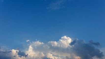 Fototapeta na wymiar blue sky with clouds, clear weather sky background