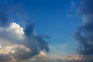 blue sky with clouds, clear weather sky background