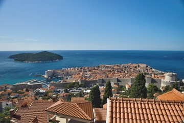 Fototapeta na wymiar view of the fortifications of the old Dubrovnik, Croatia
