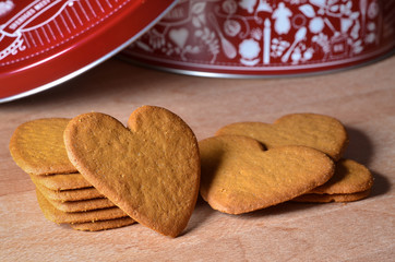swedish pepparkakor heart shaped cinnamon cookies