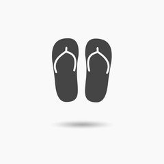 Flip flops icon. Vacation symbol.