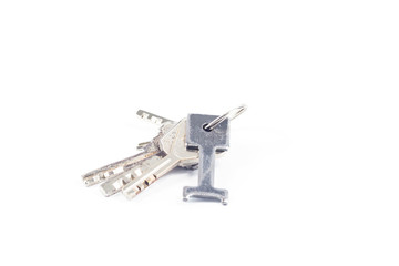 Keys isolated on white background