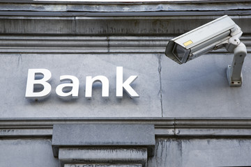 White Bank Sign
