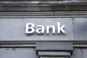 White Bank Sign