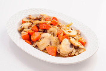mushroom cooked tray