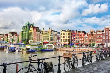 Zelfklevend Fotobehang Amsterdam Amsterdam, Nederland - 15 September 2015: Prachtig uitzicht op