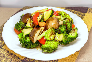 Vegetarian food, Fried vegetable with soy sauce