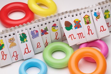 alfabeto, giochi, cerchi