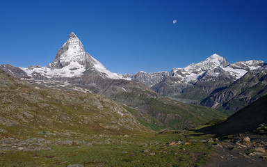 Fototapeta premium Matterhorn view at sunny day