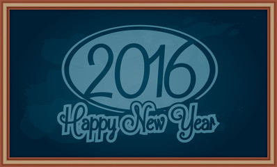 New year message on chalkboard