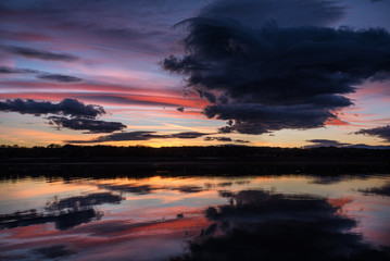 Sunset at Koprinka Dam, Bulgaria