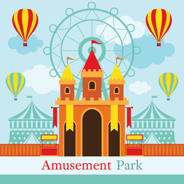Castle, Amusement Park, Carnival, Fun Fair, Theme Park, Circus, Day Scene