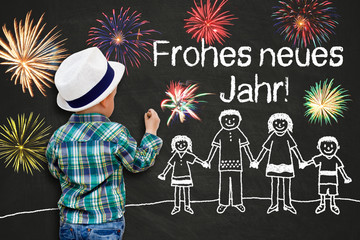 Kinderzeichnung - Frohes neues Jahr!