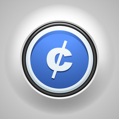 Cent sign button illustration