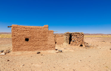 hut Berber in the Sahara desert