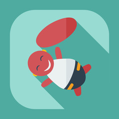 Flat modern design with shadow icons children