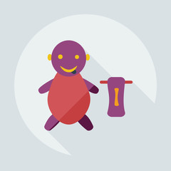 Flat modern design with shadow icons children