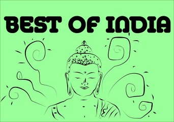 логотип лучшее из индии и изображение будды