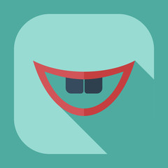 Flat modern design with shadow icons lip
