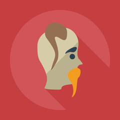 Flat modern design with shadow icons Kozak