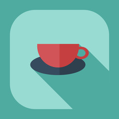 Flat modern design with shadow icons cup