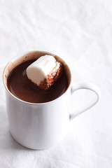 hot chocolate drink in white mug