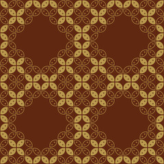 Javanese Batik Seamless Pattern - Set G3 Kawung Marquise Diamond Chain
