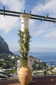 Capri Island - White colonnades, symbols of the island
