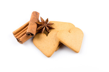 Gingerbread hearts cookies