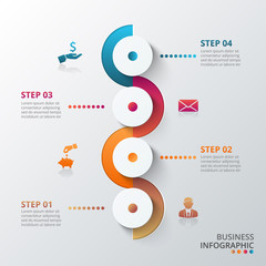 Vector infographics options banner.