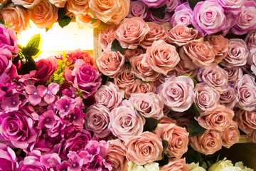 Fototapeta na wymiar image of beautiful colorful roses background