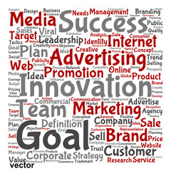 Vector conceptual business leadership word cloud