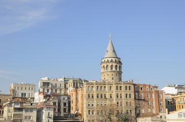 Fototapeta na wymiar Galata Tower in İstanbul
