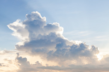 colorful dramatic sky with cloud at sunset