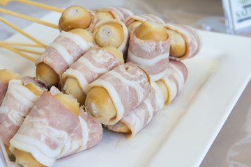 sausage on the plate